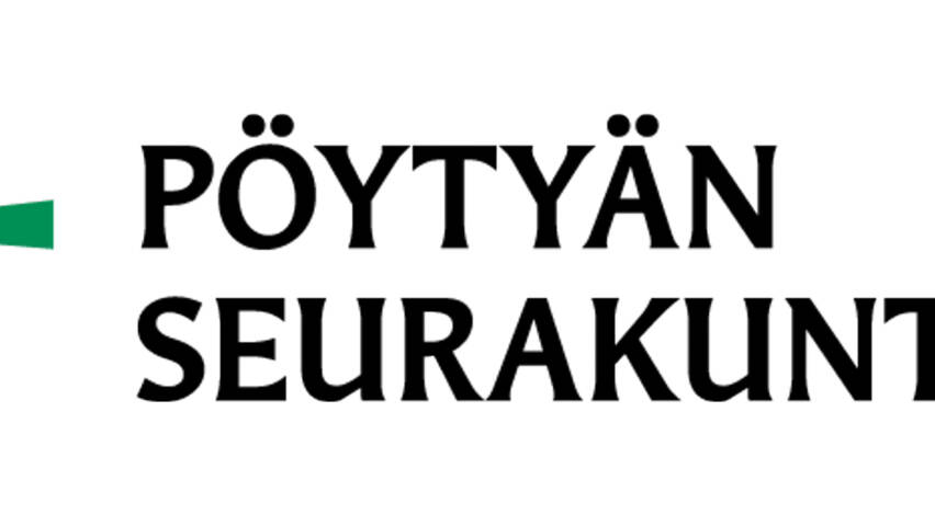 Logo vihreä risti ja teksti Pöytyän seurakunta.