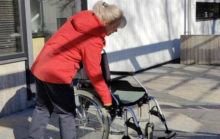 Pyörätuolin säätöä