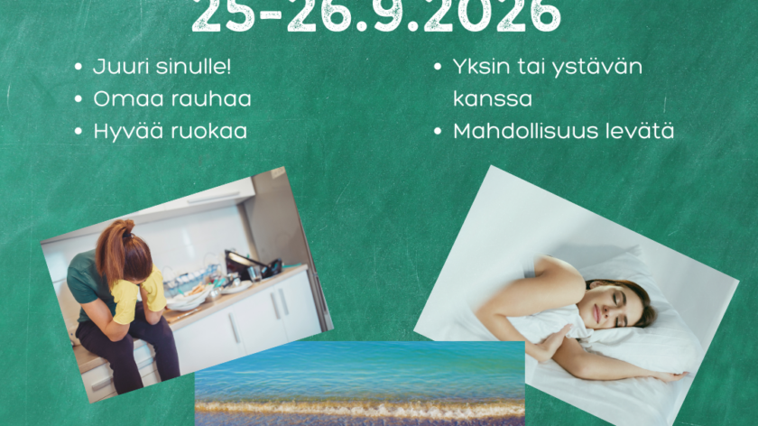 kuva nukkuvasta ihmisestä ja siivoavasta ihmisestä